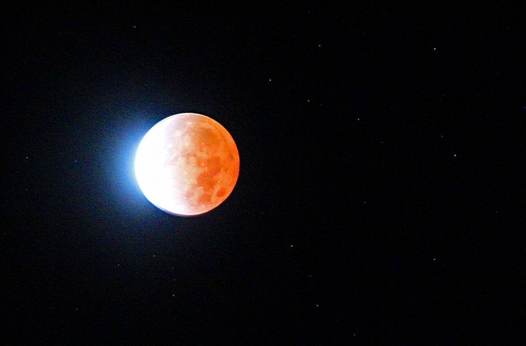 Beaver Moon eclipse over the Rocky Mountains